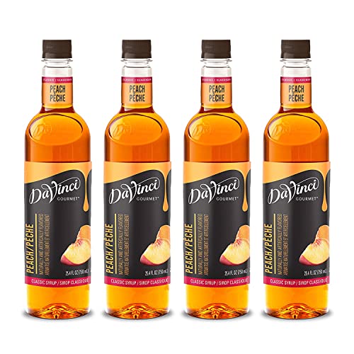 DaVinci Gourmet Classic Peach Syrup, 25.4 Ounce (Pack of 4)
