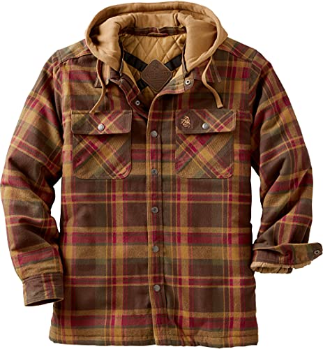 Legendary Whitetails Men's Big & Tall Concealed Carry Hooded Shirt Jacket, Maplewood Plaid, X-Large Big Tall