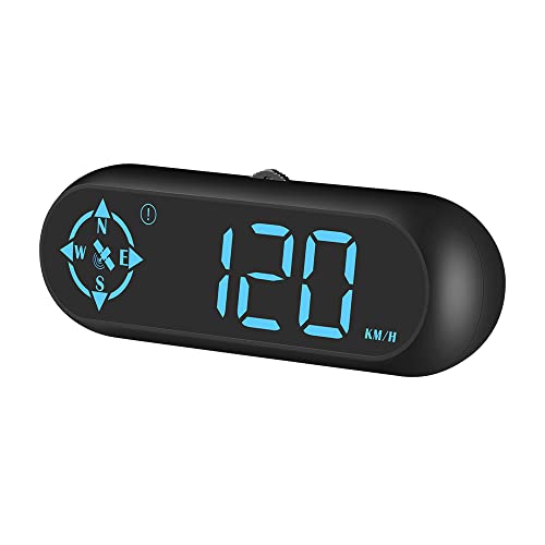 VEESA Digital GPS Speedometer, Car Universal HUD Head Up Display with Speed MPH, Compass Driving Direction, Fatigue Driving Reminder, Overspeed Alarm Trip Meter, for All Vehicle (G9)