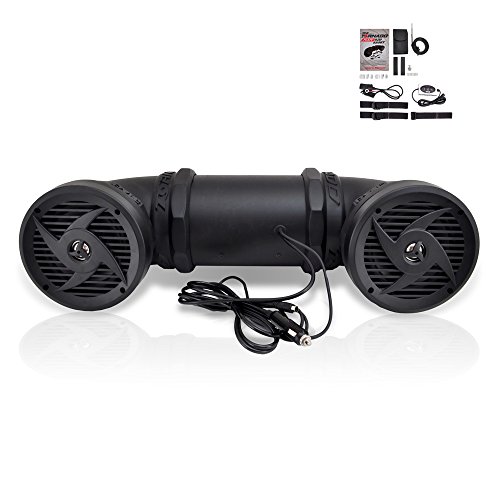 Pyle Waterproof Marine ATV Powered Speakers - 500W UTV Bluetooth Sound System All-Terrain Sound ATV Speakers w/ AUX 3.5mm, 6.5 Dual Audio Sound System for Car, Boat, Golf Carts & Jetski PLATV550BT