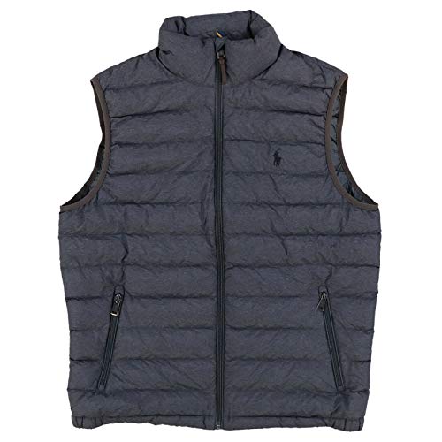 Polo Ralph Lauren Men's Packable Puffer Vest (Medium, Gray)