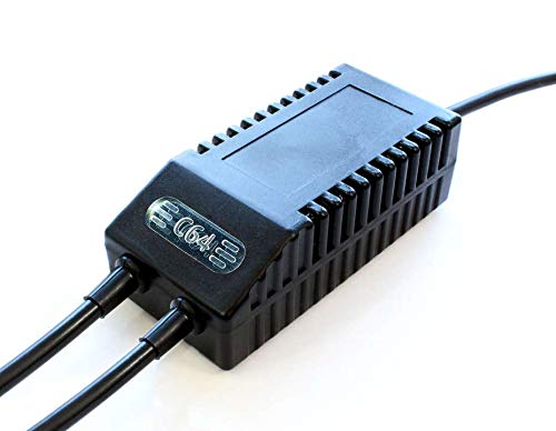 C64 FDD Dual PSU Modern Black US - Replacement Commodore 64 + FDD 1541-II Power Supply, US Plug