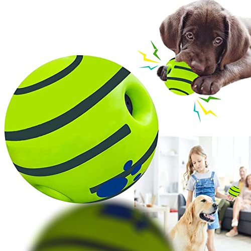 LFCToys 3.5''Wobble Giggle Dog Ball,Strange Dog Toy Ball,Peppy Pet Ball,Training Playing Ball,Interactive Toy for Small Medium and Large Dog,Rolling Ball,Waggle Ball,The Best Fun Giggle Sound Dog Toy