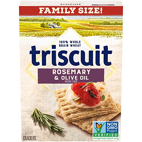 Triscuit Rosemary & Olive Oil Whole Grain Wheat Crackers, Family Size, 12.5 oz