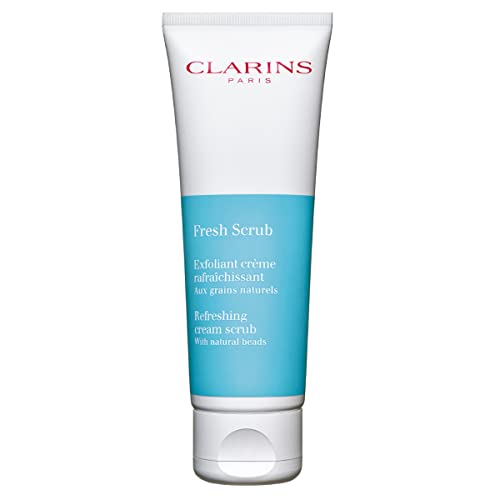 Clarins Fresh Scrub | Award-Winning | Refreshing, Cream-Gel Face Scrub With Natural Beads | Gently Exfoliates, Refreshes and Hydrates | Paraben-Free | SLS -Free | Mineral Oil Free | All Skin Types