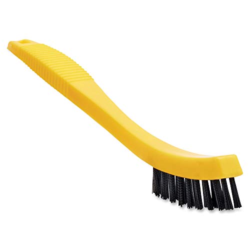 Rubbermaid Commercial FG9B5600BLA Tile and Grout Brush, Black, Cleaning Scrubbing Brush, Multi-Surface for Grout, Bathrooms, Kitchens, Countertops, 8.5"