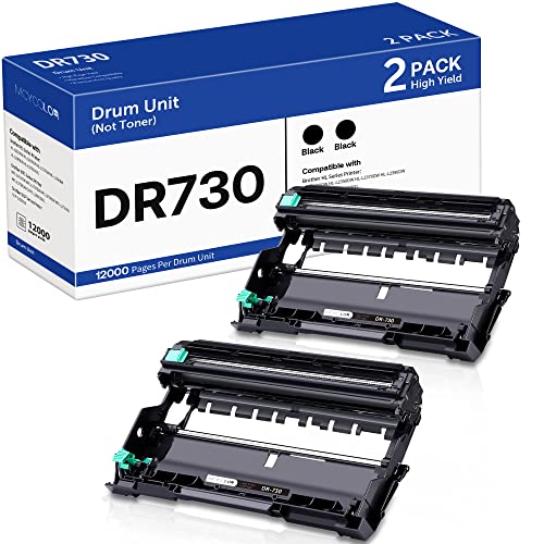 MCYCOLOR DR730 Drum Unit Compatible Replacement for Brother DR-730 DR 730 to Use with MFC-L2710DW MFC-L2750DW HL-L2395DW HL-L2370DW HL-L2350DW HL-L2390DW DCP-L2550DW Printer (2 Pack, NOT Toner)