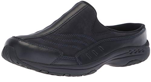 Easy Spirit Women's Traveltime 234 Clogs, Navy Leather, 9.5