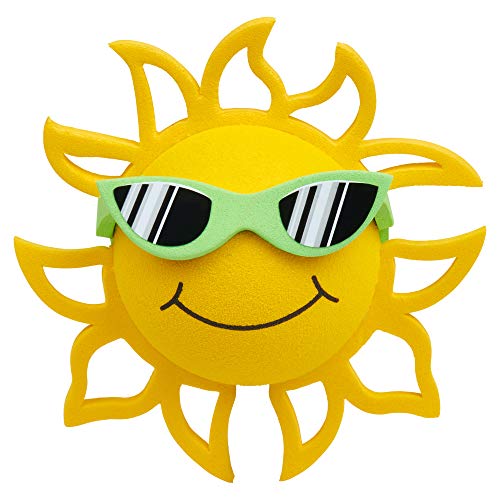 Coolballs California Sunshine w Sunglasses Car Antenna Topper/Auto Mirror Dangler/Cute Dashboard Accessory (Green Sunglasses)