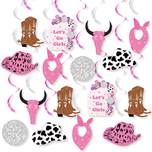 Western Cowgirl Party Hanging Decorations, Let's Go Girls Cowgirl Bachelorette Party Decorations for Western Disco Party Cowgirl Birthday Western Theme Last Rodeo Bachelorette Party Supplies