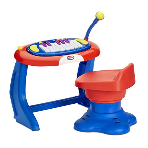 Little Tikes Sing-a-Long Piano Musical Station Keyboard with Working Microphone for Kids Ages 3-5 Years Old