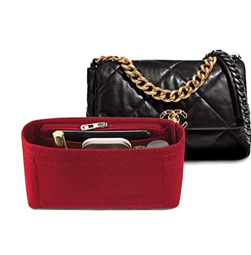 Lckaey Chanel 19 packs of felt inner bladder bag storage finishing bag cosmetic bag leboy chain black gold inner bladder bag storage bag 1016red33*9 * 20cm