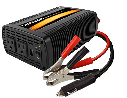 Duracell DRINV800 High Power Inverter 1600 Watt Peak 800W Continuous, 12v DC Input Includes 2 AC Outlets (115V) Plus 2.1 Amp USB (5V), Black