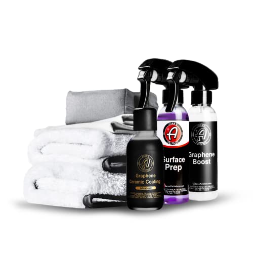 Adams Advanced Graphene Ceramic Coating Kit - 10H Graphene Coating for Car Detailing Professionals | 9+ Years of Protection & Patented UV Glow Technology | Apply After Car Wash & Paint Correction