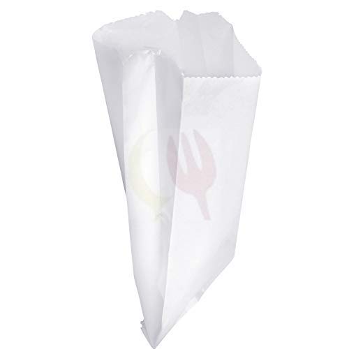 Grease Resistant - Gusseted Paper Sandwich Bags - White (1000Pcs/Pack)(6 x 0,75 x 6,75)