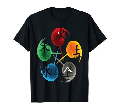 The Five Elements Of Qigong, Tai Chi tshirt Design.