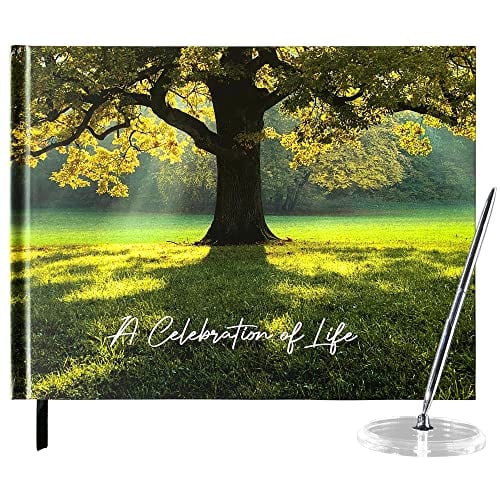 Celebration of Life Funeral Guest Book, Tree Design Funeral Guestbook with Pen, Memorial Service Guest Book, Memorial Guest Book, Memorial Book, Funeral Book, Signature Book, Funeral Book Guest