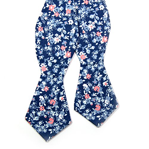 DAZI Men's Bow Tie, Floral Print Bowtie, Great for Weddings, Groom, Groomsmen, Missions, Dances, Gifts. (Atlanta)