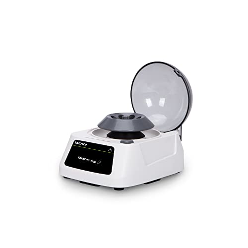 LACHOI Mini Lab Centrifuge Machine 8000RPM Fixed Speed 2800g RCF Mini Microcentrifuge Scientific Mini Centrifuge Benchtop with 2 Rotors for 80.2/0.5/1.5/2ml Tubes&280.2ml PCR Strips Low Noise