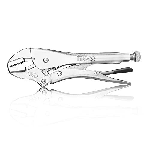 INGCO 10 Inch Locking Pliers Straight Jaw with Wire Cutter Vice Grips Pliers HSJP0210