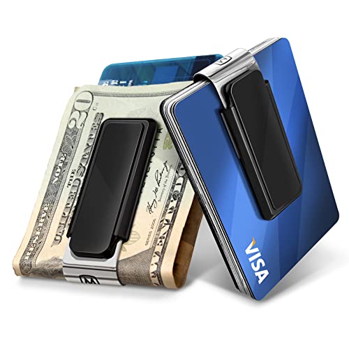 M-Clip Money Clip (Black) - Minimalist Slim Wallet Alternative for Front Pocket Carry - Cash and Credit Card Holder for Men