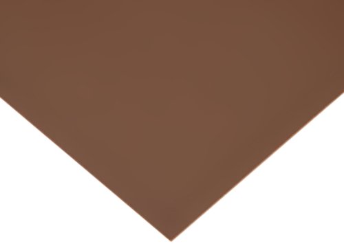 PVC (Polyvinyl Chloride) Shim Stock, Flat Sheet, Brown, 0.010" Thickness, 5" Width, 20" Length (Pack of 1)