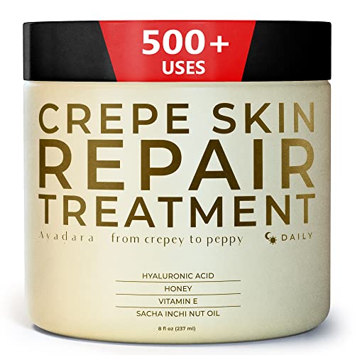 AYADARA Crepey Skin Repair Treatment 8oz, Firming Lotion for Loose Skin, Crepe Corrector Collagen Cream for Body Skin-Tightening, Wrinkle Cream for Face, Neck, Arms and Legs, 500+ Uses