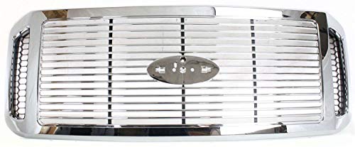 Garage-Pro Grille Assembly Compatible with 2006-2007 Ford F-250 Super Duty, Fits 2006-2007 Ford F-350 Super Duty, Fits 2006-2007 Ford F-450 Super Duty Chrome Shell and Insert