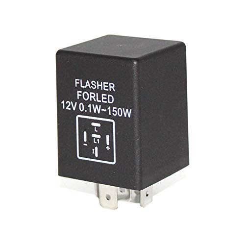 Alla Lighting 5-Pin EP27 FL27 Electronic LED Flasher Relay Fix For LED Turn Signal Bulbs Hyper Flash Fix