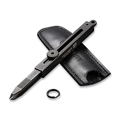 CIVIVI Tweezers Precision for Splinters, Retractable Tweezers with Leather Sheath for Men EDC Easy Keychain Carry, Tac-N-Tweeze Tweezers Designed By Bob Terzuola C19062B-A