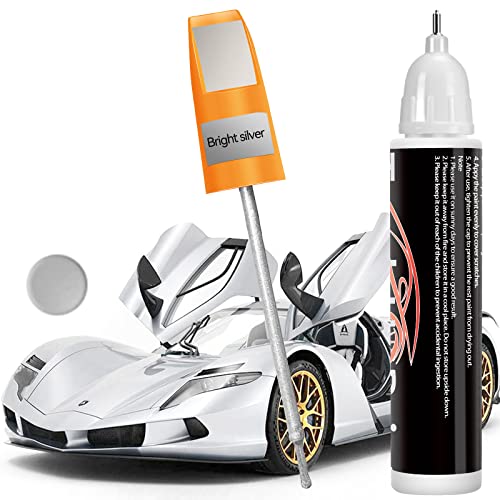 Touch Up Paint for Cars, Car Touch Up Paint Silver Fill Paint Pen Automotive Scratch Repair Two-In-On, Easy & Quick Car Scratch Remover (Sliver)