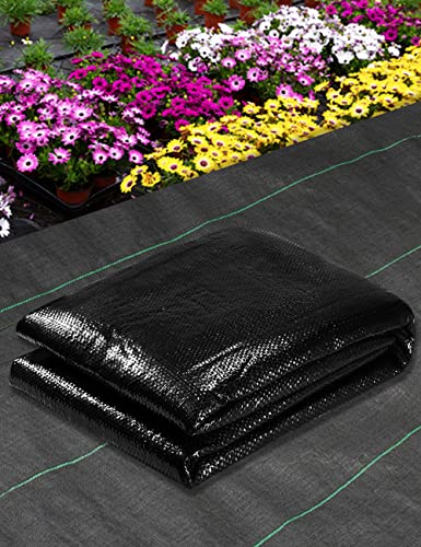 wohohoho 6.6ft x 33ft Garden Landscape Fabric Weed Barrier Heavy Duty Weed Block Gardening Mat, 3.2oz Mulch for Landscaping Weed Control Cloth, Gardening Supplies for Flower Bed, Vegetable Garden