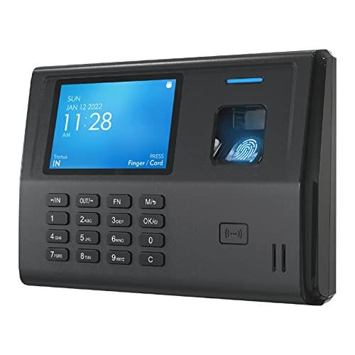ANVIZ Time Clock - CX3 Fingerprint Biometric Time Attendance Machine for Employees Small Business - Finger Scan + RFID + Pin Punching in one, Up to 300 Users with Night Shifts No Software Required