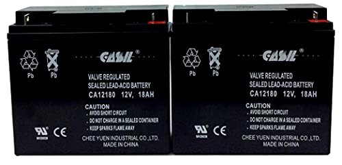 Casil 12V 18Ah Replacement Battery Compatible with Pride Mobility Go-Go Elite Traveler Plus Wheelchair MKB ES17 12 Scooter Wheelchair 2 Pack