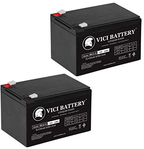 VICI Battery 12V 12AH Replacement Battery for Pride Mobility GoGo Scooter - 2 Pack Brand Product