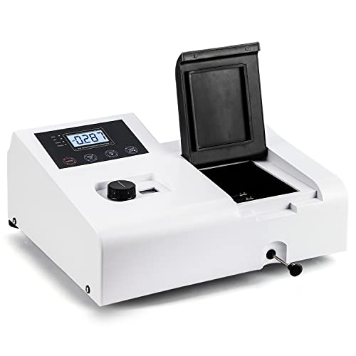 CGOLDENWALL 722N Visible Spectrophotometer Wavelength Range 320-1020nm Spectral bandwidth 4nm LCD Digital Lab Spectrophotometer 110V with USB and RS232 interfaces Wavelength accurracy2nm