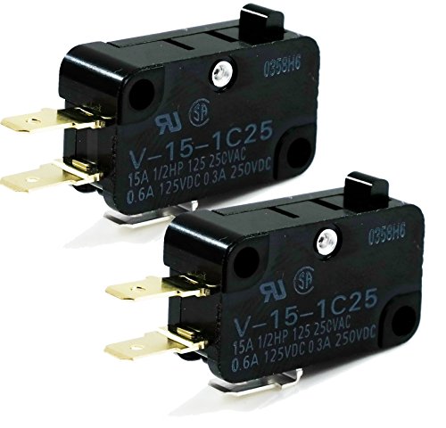 Omron Micro Limit Switch V-15-1C25 15A 125/250VAC #E66D (Pack of 2)