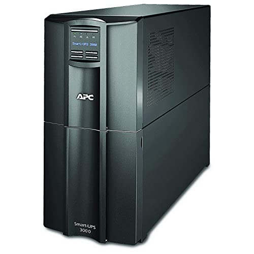 APC 3000VA Smart UPS with SmartConnect, SMT3000C Sinewave UPS Battery Backup, AVR, 120V, Line Interactive Uninterruptible Power Supply