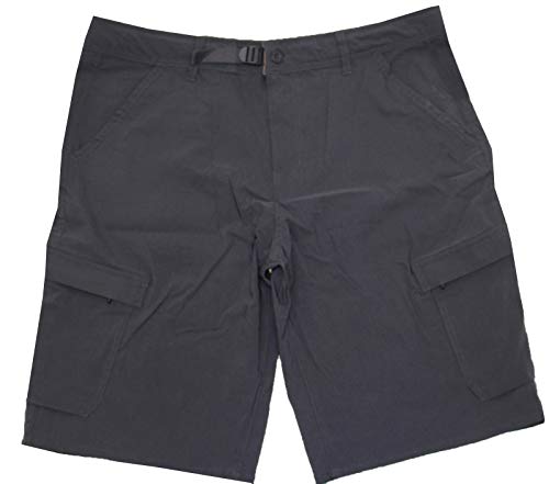 Weatherproof Vintage Mens Comfort Stretch Utility Cargo Shorts Adjustable Belt (Dark Cloud, 34)