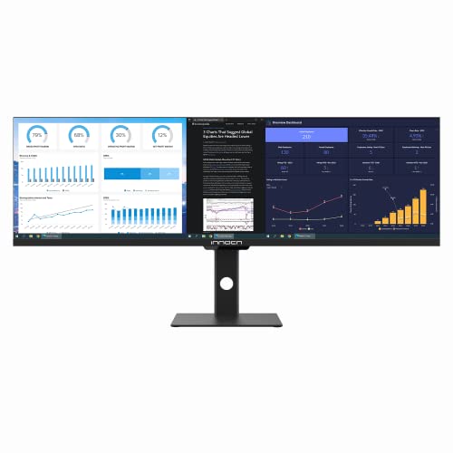 INNOCN 44C1G Ultrawide Monitor 43.8" WFHD 3840 x 1080p 120Hz Monitor 32:9 IPS Computer Split Screen Monitor 96% DCI-P3 HDR400 FreeSync Premium USB Type-C HDMI Height Adjustable Mountable Monitor