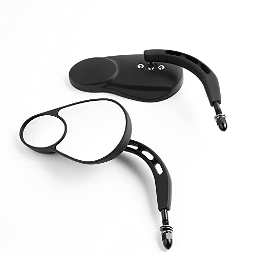 Motorcycle Rearview Mirrors/Harley Split Vision Mirrors Fits for Harley Most Models Road King Street Glide Road Glide Softail Iron 883 Iron 1200 Deluxe Fatboy Sport Glide XG500 XG750 (Black)