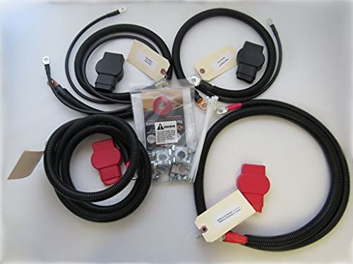 Custom Battery Cables Compatible/Replacement for Dodge RAM Gen 3.5 2500/3500 truck Cummins Diesel 6.7L 2007.5-2009 3/0 hard start kit #835