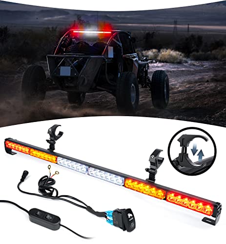 Lupar 36'' UTV LED Chase Light Bar, RZR Rear Chase Light Bar with Brake, Running, Reverse & Turn Signal Light for 1.75''-2'' Roll Cage Compatible with UTV, Polaris RZR, Yamaha, Kawasaki (RYWWYR)