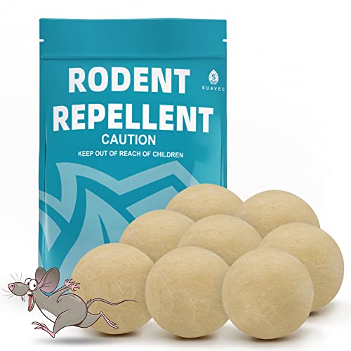 SUAVEC Rodent Repellent, Mouse Repellent Peppermint, Outdoor Mint Mice Repellent, Rat Repellent for House, RV Mouse Repellant, Mice Away, Rat Deterrent, Peppermint Oil to Repel Mice and Rats- 8 Packs