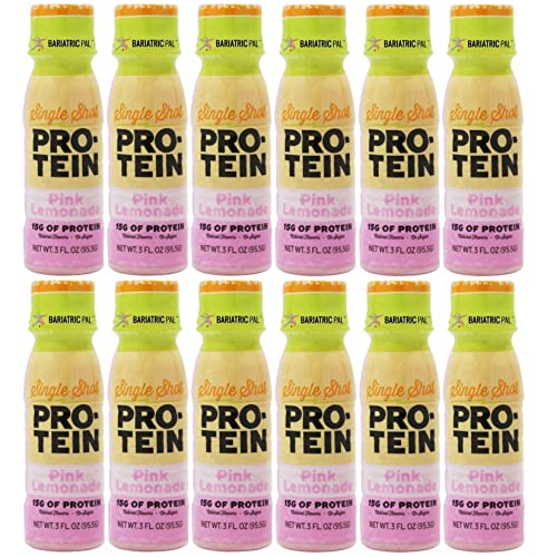 BariatricPal Ready-To-Drink 15g Whey Protein & Collagen Shots - Pink Lemonade (12 Bottles)