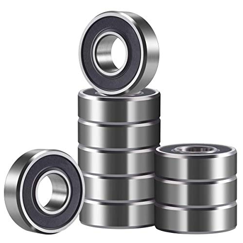 Donepart 6204RS Bearings 20mm x47mm x14mm 6204-2RS C3 High Speed Double Sealed Deep Groove Bearings (10 Pcs)