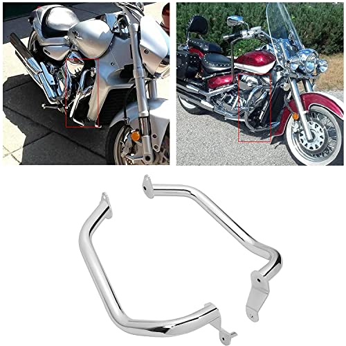 HECASA Highway Bars Crash Bars Engine Guard Compatible with 2006-2022 Suzuki Boulevard M109R Limited Edition Boss Silver