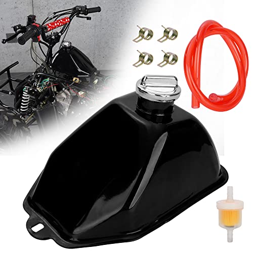 Metal Motorcycle Gas Fuel Petrol Tank with cap for 50cc 70cc 90cc 110cc 125cc Coolster 3050C 3125R Taotao ATA 125D 110B Boulder B1 Vitacci Roketa HAWK Ice bear Mountopz ATV Quad 4 Wheeler