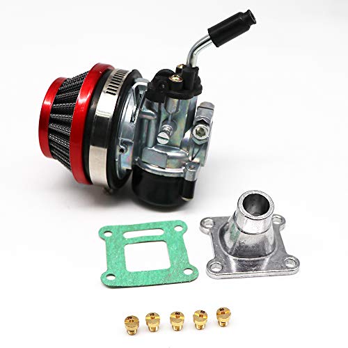 KIPA Carburetor air filter intake kit For 49cc 50cc 60cc 66cc 70cc 80cc 2-stroke Engine Motorized Bicycle Bike Pocket bike Scooter Quad ATV With Jets set