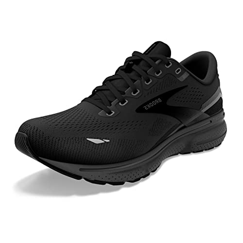 Brooks Women's Ghost 15 Neutral Running Shoe - Black/Black/Ebony - 8.5 Wide